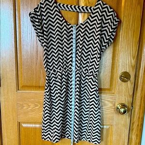 Chevron Black and White Dress